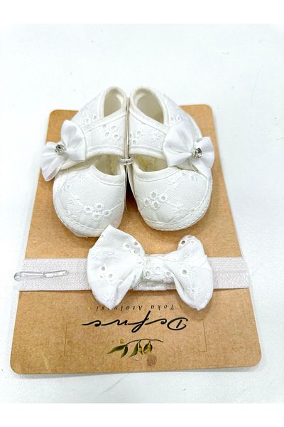 Defne Baby Girl Booties Bandana Set