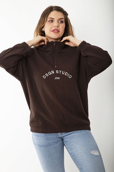 Women's plus size best sale embroidered sweatshirts