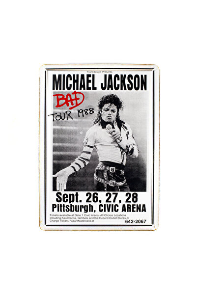 CARMA CONCEPT MICHAEL JACKSON - BAD- ,VİNTAGE METAL POSTER, RETRO METAL TABLO...