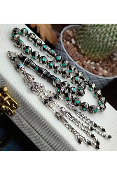 Altınsoy collection Hakiki Erzurum Oltu Taşı Tesbih Full Gümüş Ve Mine Usta I...