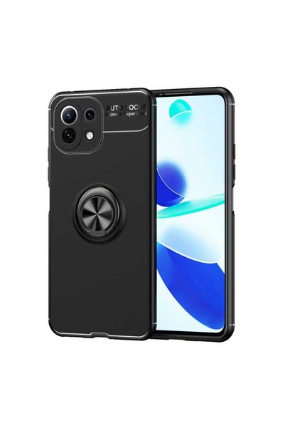 GRABONO Xiaomi Mi 11 Lite Case Tpu Silicone with Ring and Magnetic Car Holder