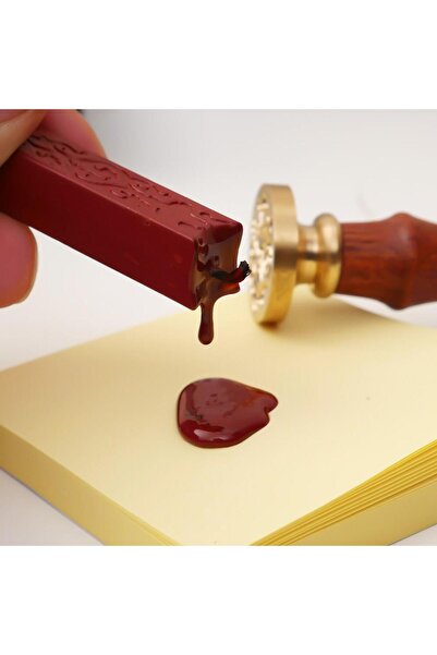 Profisher Fitilli Mühür Mumu Çubuk Saten Altın Resmi Damga Zarf Davetiye