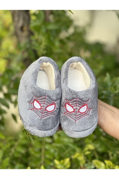 Bold Boutique Spiderman Figured Children's Nursery Shoes Ballerina Slippers Winter Home Boots Slippers with Flat Feet