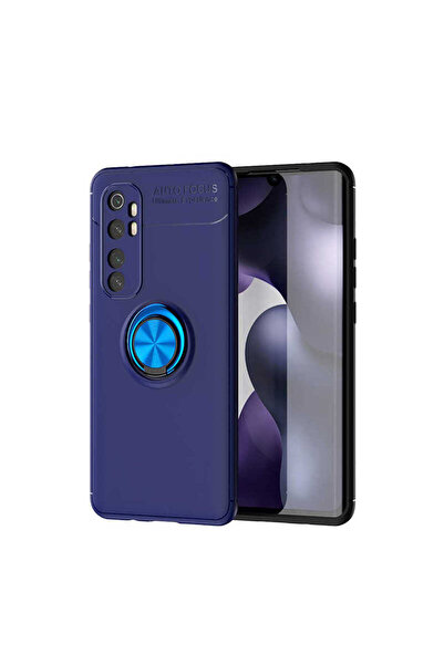 GRABONO Xiaomi Mi Note 10 Lite Kılıf Yüzüklü ve Manyetik Araç Tutuculu TPU Si...