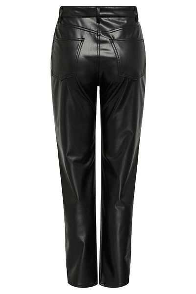 ONLY 15302649-fw Onlrıver-star Hw Str Faux Leat Pant Pnt Women's Trousers
