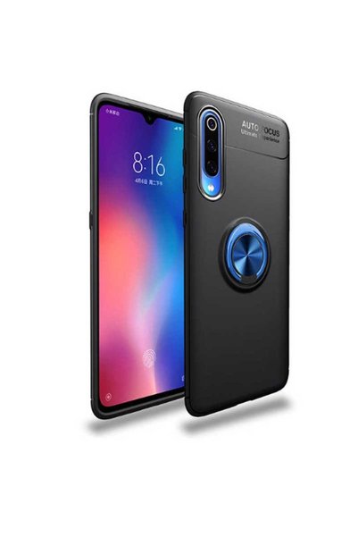 GRABONO جراب Xiaomi Mi 9 Lite مصنوع من السيليكون TPU مع حلقة وحامل سيارة مغنا...