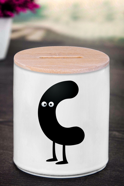bymat Kasica prasica sa slovom C (KERAMIKA) - Pengu C - K63