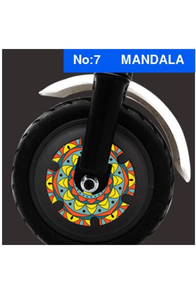 Profisher M365/pro/1s Scooter Için Tekerlek Reflektör Etiketi Desenli Seri No 7