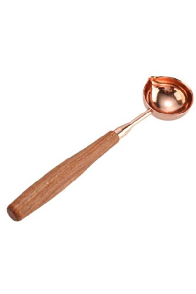 Profisher Ahşap Sap Mum Mühürü Eritme Kaşığı 2 Farklı Renk Seçeneği Bakır