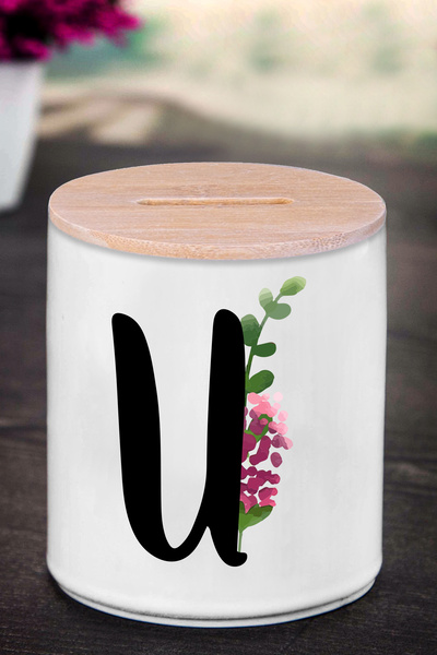 Bytwo Kasica prasica sa slovom U (KERAMIKA) - Cveta U K245