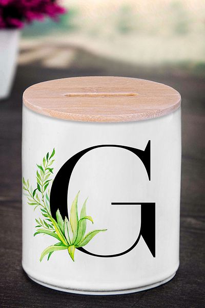 Bytwo Κουμπαράς με γράμμα G (ΚΕΡΑΜΙΚΟ) - Plant Elegant G K166