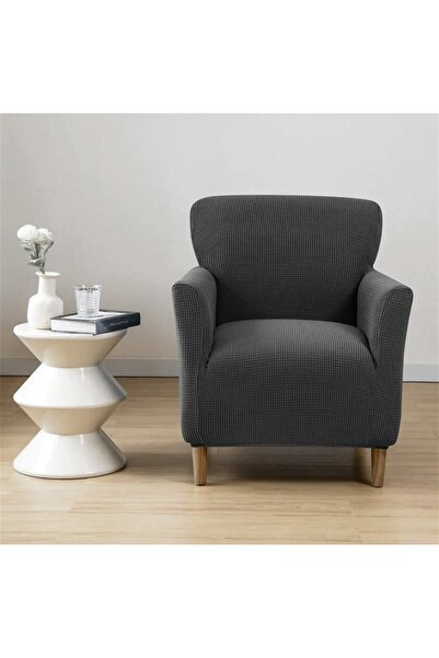 HaNemCe Fotoliu elastic elastic din lycra, cu model pătrat, husă pentru canapea