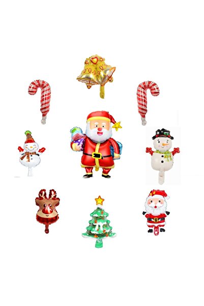 Genel Markalar Yılbaşı Noel 9 Lu Folyo Balon Seti 45 cm