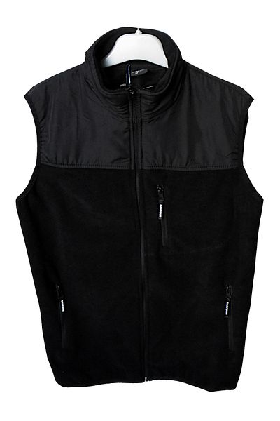 Wooppo - Men's Zippered Fleece Vest Black