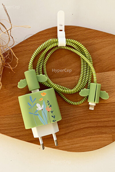 WANNA PROTECT iPhone 18W/20W Uyumlu Sevimli Şarj Başlığı Adaptörü Koruma Kabl...