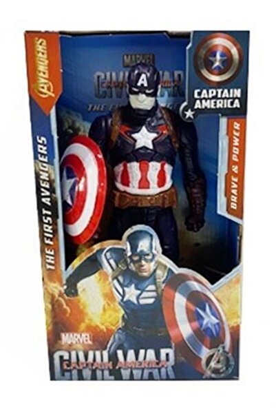 Cango Oyuncak Avengers Captain Amerika Sesli Karakter Figür Oyuncak Kaptan Am...