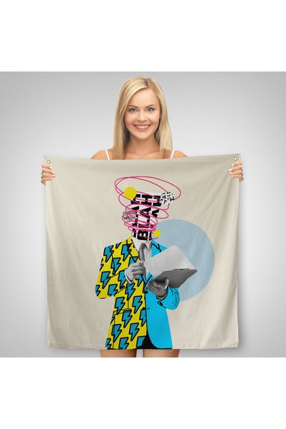Harita Sepeti Comic Hero Swallows Her Coffee Pop Art Canvas Wall Cloth-Castard-5800
