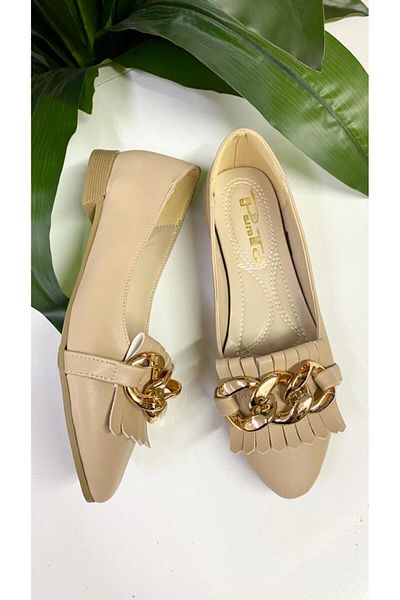 PUNTO 473021 Chained Tasseled Flat Sole Ballerinas