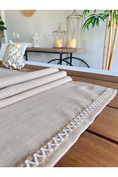 desen izmir Lenjerie de in, textura de iută, dungi albe, design decorativ