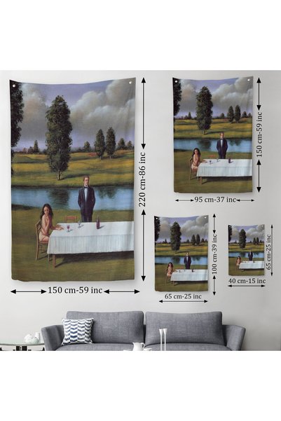 Harita Sepeti Women's Wall Cover Waiting for Lover by the River - Carpet-6258