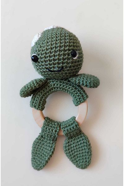 stella kids Amigurumi Rattle Organic Wooden Teether