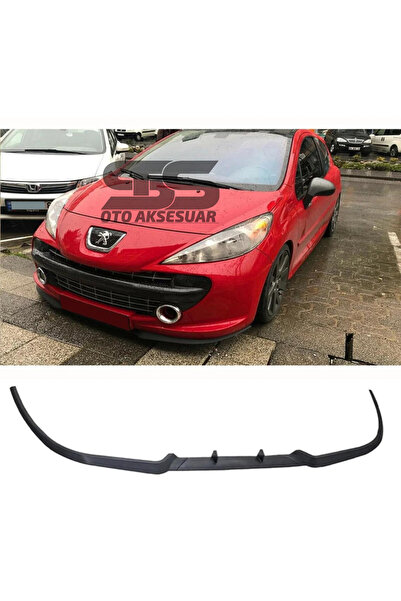 Furens Peugeot 207 Cupra R Uyumlu Ön Lip Mat Siyah Ön Tampon Lip