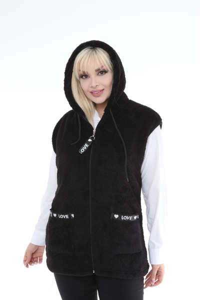 Generic Brand LARGE SIZE LYCRA SOFT POCKET HOODED RIBBED ZIPPER WINTER TREND ...