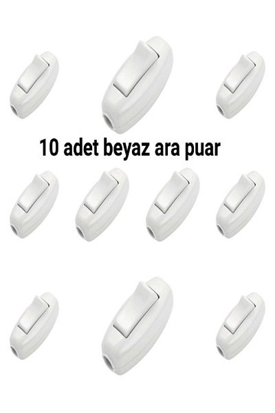 EraycanYapıMarket 10 Pieces Electric Arapuar Anhatar White Color