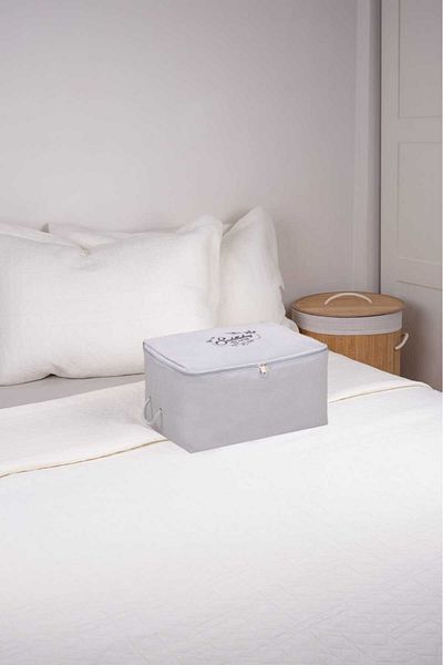 Textile sweet Small Size Gray Under Base Organizer Storage 30x22x18