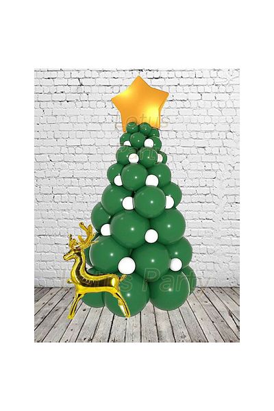 LOTUS PARTY New Year's Celebration Tree Balloon Set - New Year's Deer Foil Balloon