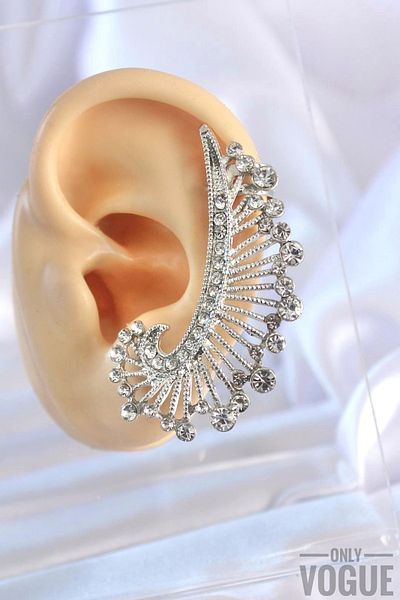 Only Vogue 2 Years Warranty Certificated Steel Zircon Stone Cartilage Earrings