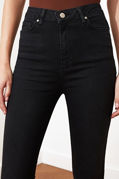 byhaziran butik Jeans skinny Marina de culoare neagră, rezistenți la decolora...