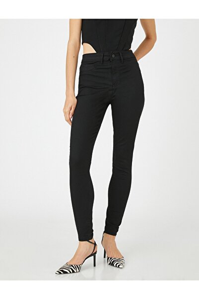 byhaziran butik Blugi skinny cu talie înaltă Parla Lycra