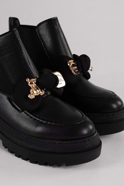 Shoeberry Dámske čižmy Motox Black Loafer Black Skin