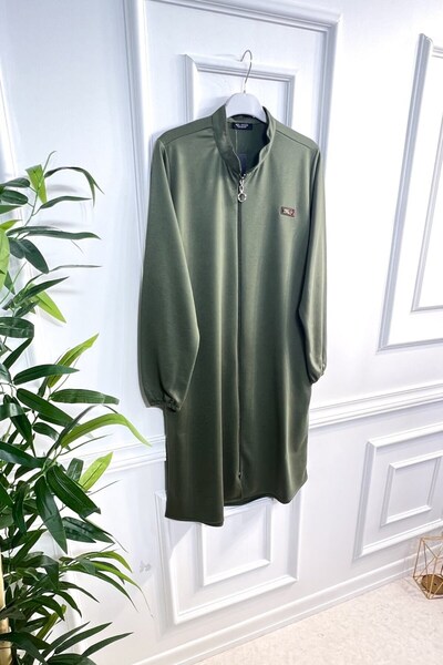 Aşkı Endam Καπέλο Lina με φερμουάρ, δύο κλωστές, χτενισμένο βαμβακερό - Χακί