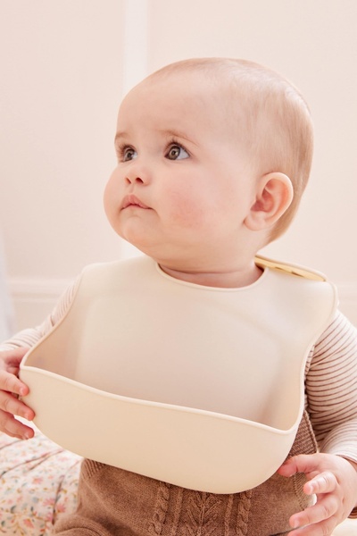 Next Baby Mink Brown Adjustable Baby Silicone Bib