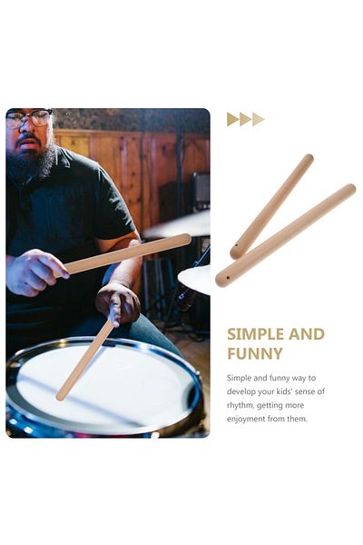 SEGRETO Japanese Taiko Rhythm Sticks Wooden Drumsticks, Classic Claves Percussion Instrument Mallet Drumstick 40*3.5 Cm