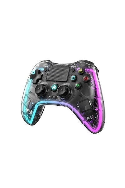 WOTOBE Playstation 4 Rgb Led Işıklı Kablosuz Joystick Gamepad Oyun Kolu