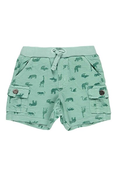 Boboli Πράσινο σορτς για αγόρια με σχέδια ζώων