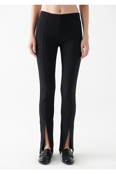 Mavi Slit Detailed Black Trousers 1010324-900