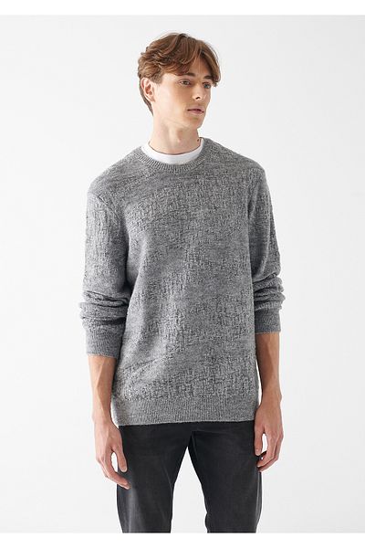Mavi Crew Neck Gray Sweater Regular Fit / Normal Cut 0710083-80018