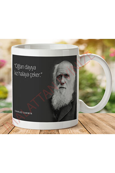 ART HEDİYE 1-101 كوب تشارلز داروين الفكاهة بكلمات مطبوعة على الجانبين.jpg