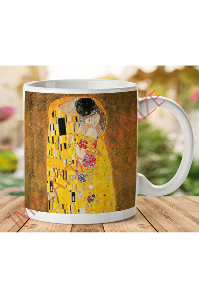 ART HEDİYE 1-272 كوب GUSTAV KLIMT KISS مطبوع على الجانبين.jpg