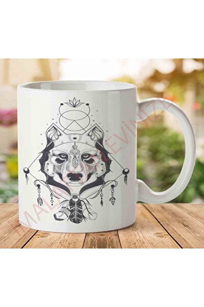 ART HEDİYE 1-969 كوب دريم كاتشر وولف مطبوع على الجانبين.jpg