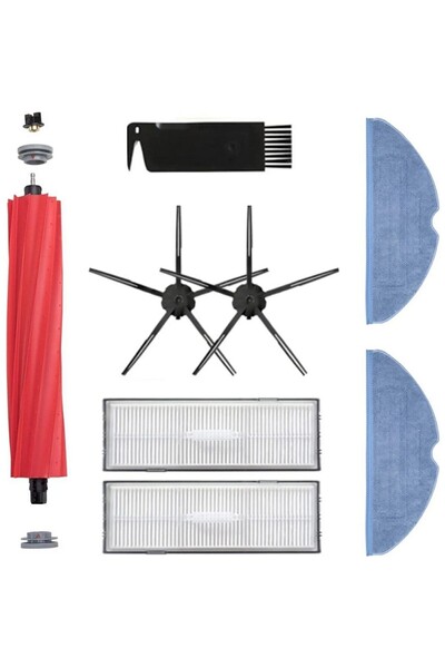 srfn ticaret Roborock S7 MaxV Ultra - Σετ ανταλλακτικών μαύρων βουρτσών 7 τεμαχίων