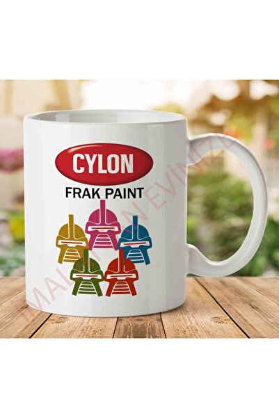 ART HEDİYE 1-801 كوب Battlestar Galactica Cylon Frak Paint مطبوع على الجانبين...