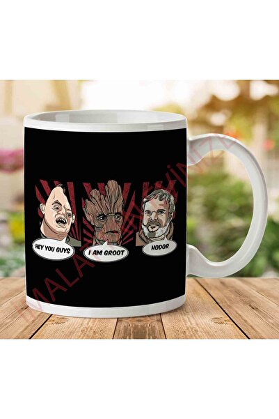ART HEDİYE كوب مطبوع عليه عبارة "Men Of Few Words Sloth Groot And Hodor" على ...