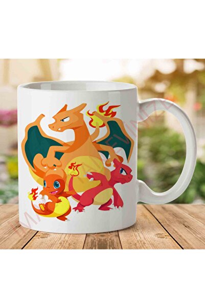 ART HEDİYE لعبة 1-1010 - كوب مطبوع على الجانبين من Charmander Evolutions.jpg