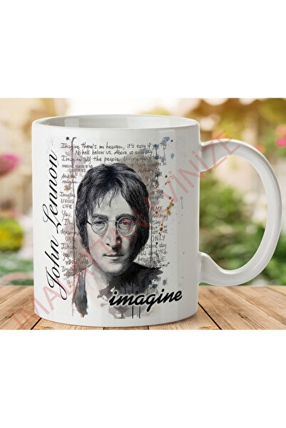 ART HEDİYE 1-245 كوب جون لينون IMAGINE مطبوع على الجانبين.jpg