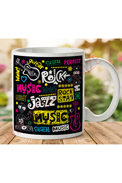 ART HEDİYE 1-532 موسيقى الروك - كوب مطبوع على الجانبين من JAZZ.jpg